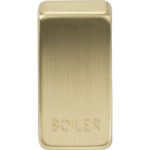 Switch cover "marked BOILER" - brushed brass