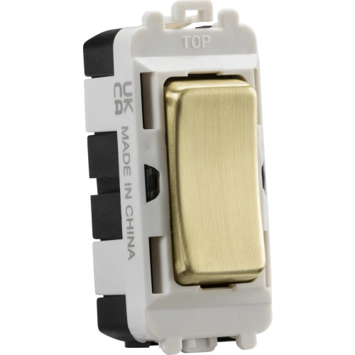 20AX 2 way SP module (centre off) - brushed brass