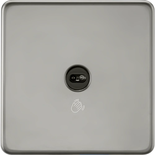 230V 1G 1-way Touchless Switch - Black Nickel