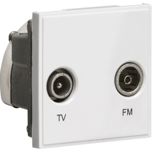 Diplexed TV /FM DAB Outlet Module 50 x 50mm - White