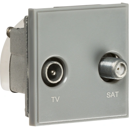 Diplexed TV /SAT TV Outlet Module 50 x 50mm - Grey