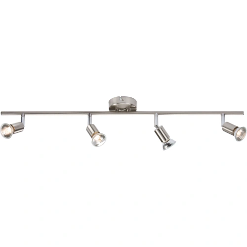 230V GU10 Quad Bar Spotlight - Brushed Chrome