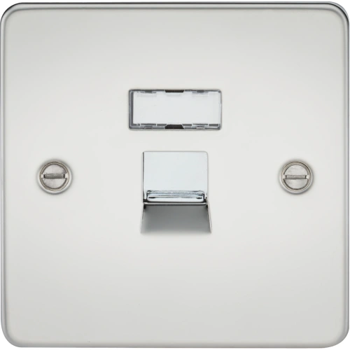 RJ45 Network Outlet - Polished Chrome