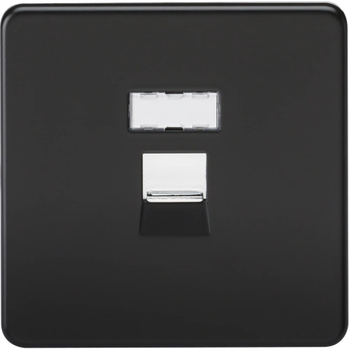 RJ45 Network Outlet - Matt Black