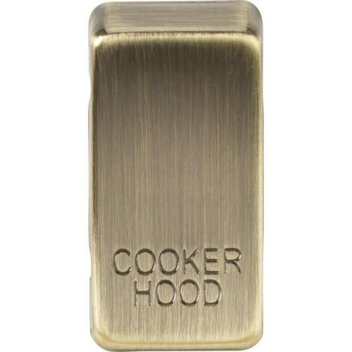 Switch cover "marked COOKER HOOD" - antique brass