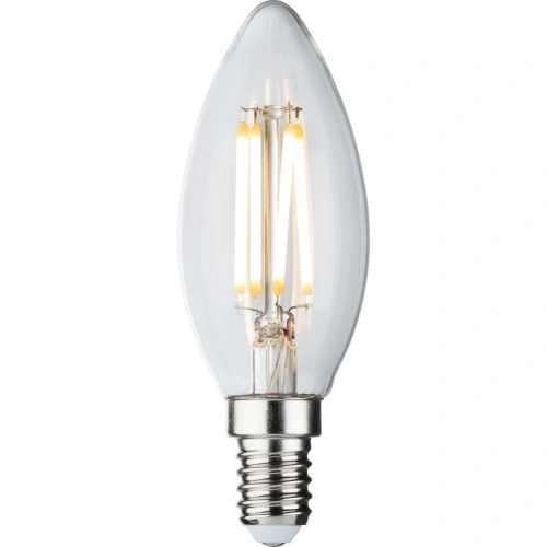 230V 4W LED SES Clear Candle Filament Lamp 2700K Dimmable