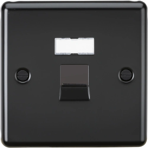 RJ45 Network Outlet - Matt Black