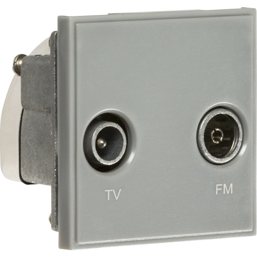 Diplexed TV /FM DAB Outlet Module 50 x 50mm - Grey