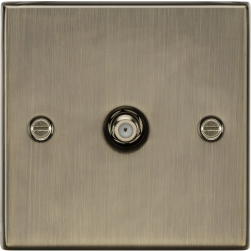 SAT TV Outlet - Antique Brass