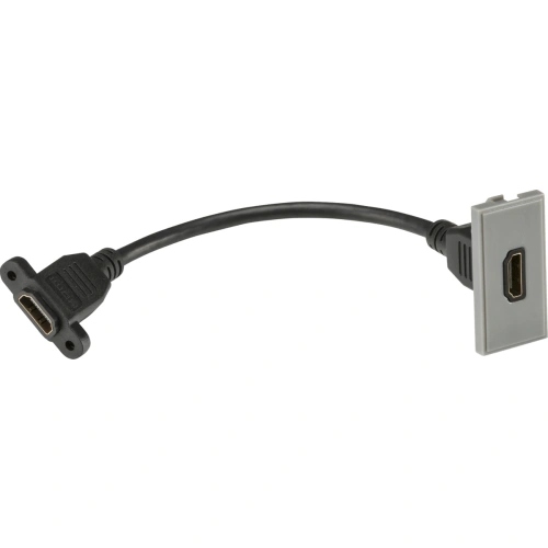 HDMI outlet module 25 x 50mm - Grey