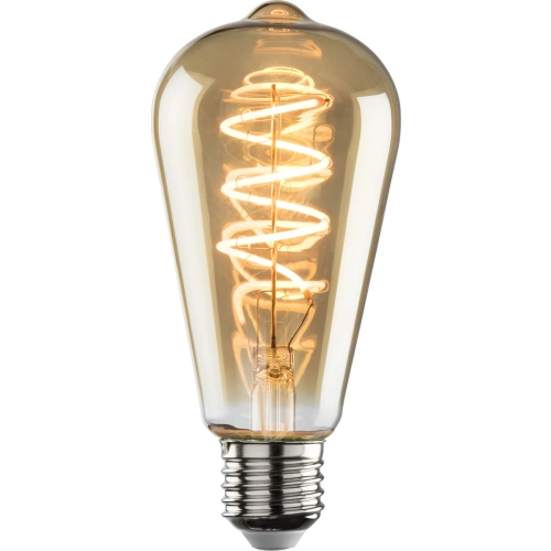 230V 4W LED ES Amber ST64 Spiral Filament Lamp 1800K Dimmable