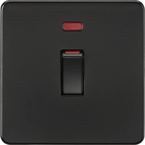 45A DP Switch with Neon (1G size) - Matt Black