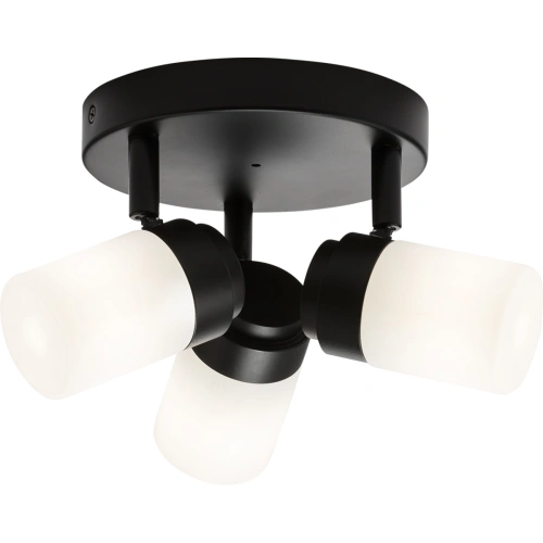 230V IP44 G9 Triple Spotlight with Frosted Glass - Matt Black