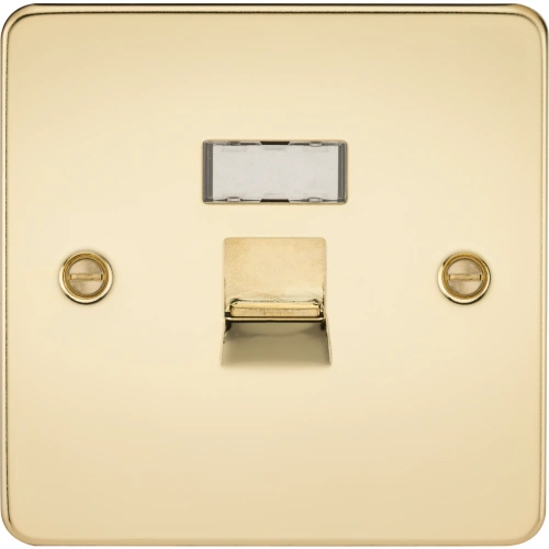 RJ45 Network Outlet - Polished Brass