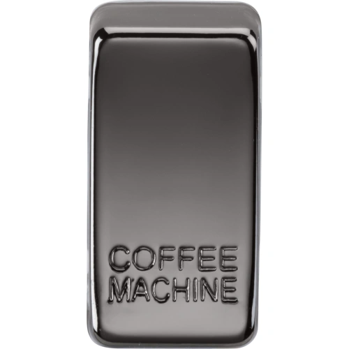 Switch cover "marked COFFEE MACHINE" - black nickel