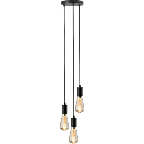 CALLA - 230V E27 Contemporary 3 Light Pendant - Matt Black