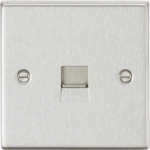 Telephone Extension Outlet - Brushed Chrome