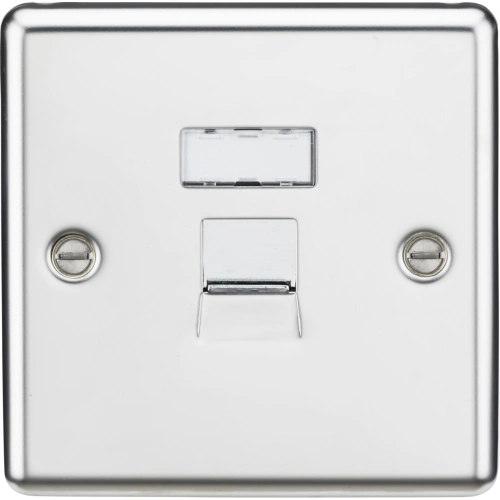 RJ45 Network Outlet - Polished Chrome