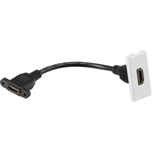 HDMI outlet module 25 x 50mm - white