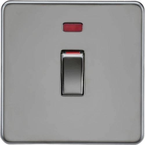 45A DP Switch with Neon (1G size) - Black Nickel