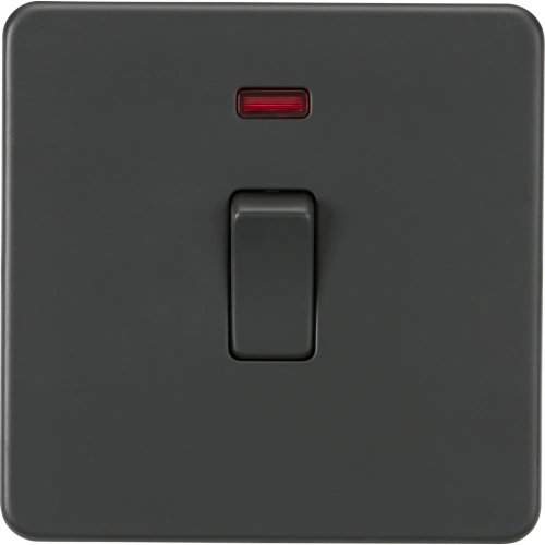 20A 1G DP Switch with Neon - Anthracite