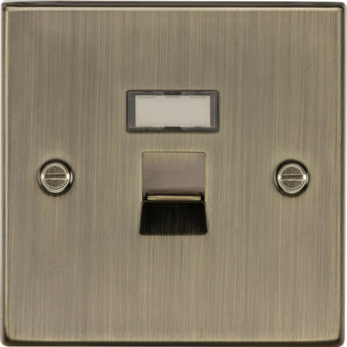 RJ45 Network Outlet - Antique Brass