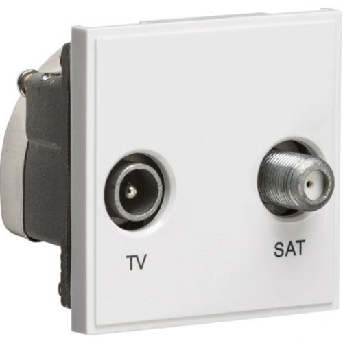 Diplexed TV /SAT TV Outlet Module 50 x 50mm - White